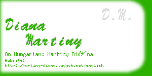 diana martiny business card